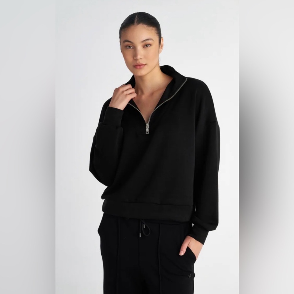 KOTN Black Half-Zip Sweater